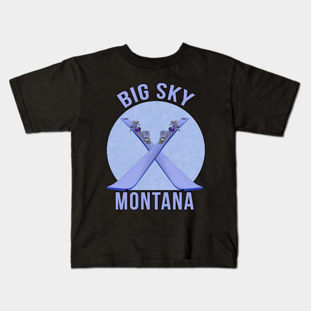 Big Sky, Montana Kids T-Shirt by DiegoCarvalho